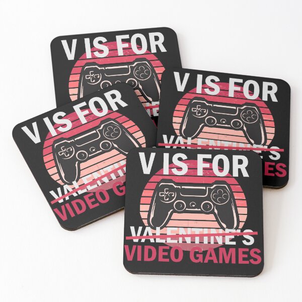 Item preview, Funny Gamer Valentine's Day V is for Video Games Gaming Gift designed and sold by seazn-trends.