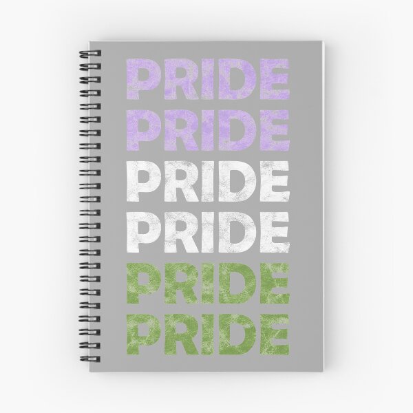 Item preview, Genderqueer Pride Flag Colors Repeating Distressed Text designed and sold by Bumblefuzzies.