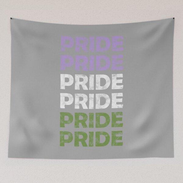 Item preview, Genderqueer Pride Flag Colors Repeating Distressed Text designed and sold by Bumblefuzzies.