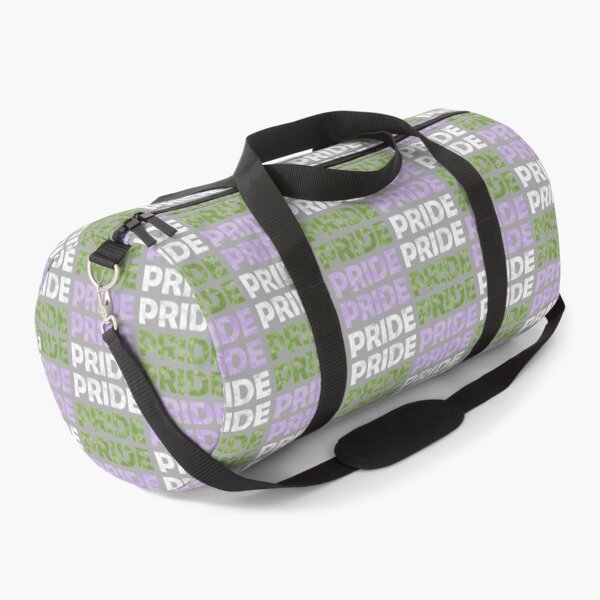 Item preview, Genderqueer Pride Flag Colors Repeating Distressed Text designed and sold by Bumblefuzzies.