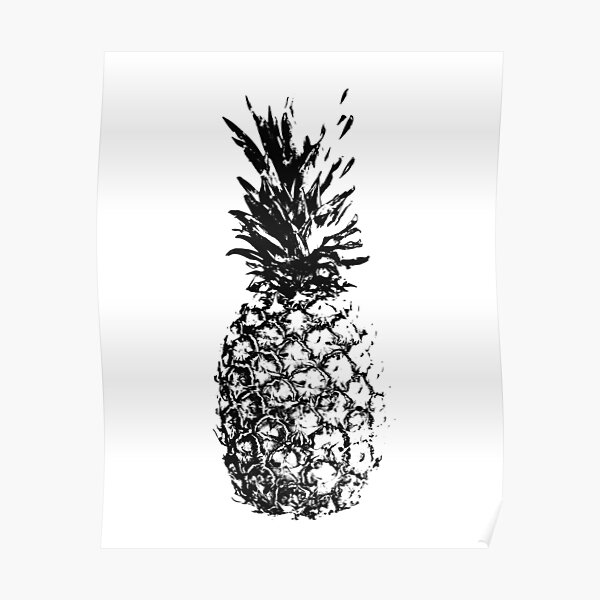 Download Pineapple Stencil Wall Art Redbubble SVG, PNG, EPS, DXF File