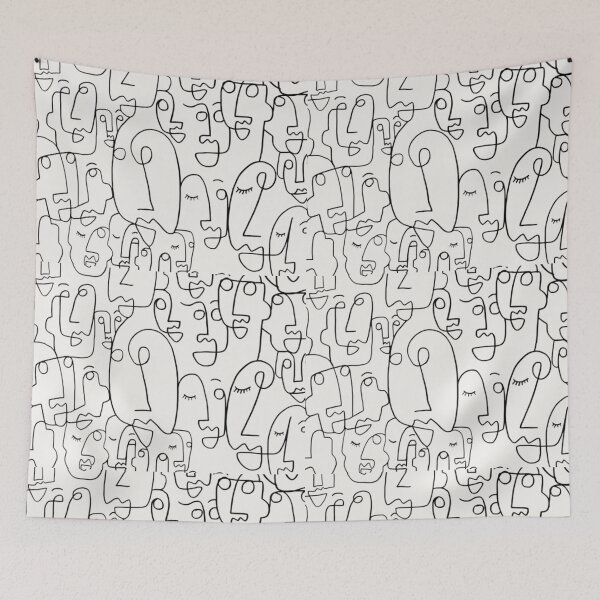 Item preview, Modern one line faces designed and sold by amazart08.