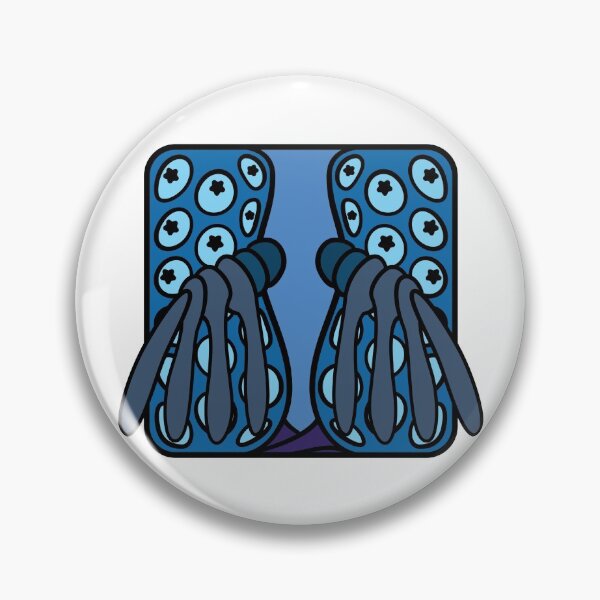 Item preview, Strepsiptera cartoon head square (blue)  designed and sold by TiffanyYau.