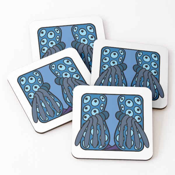 Item preview, Strepsiptera cartoon head square (blue)  designed and sold by TiffanyYau.