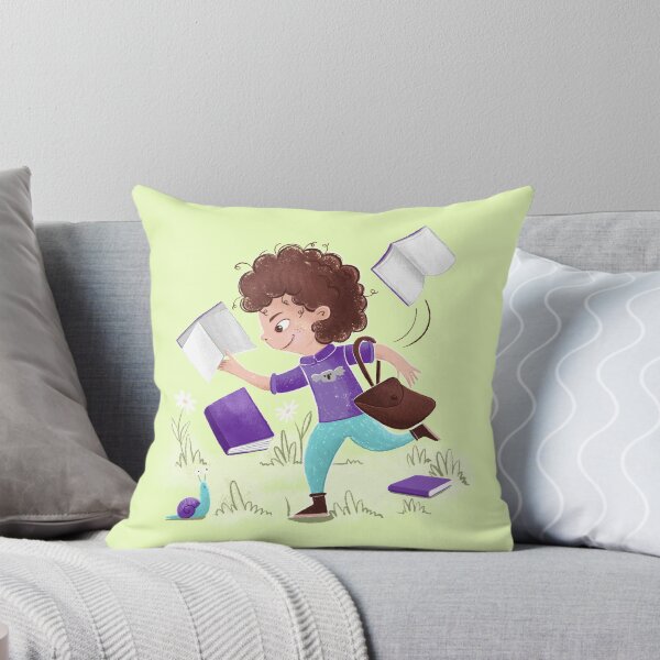Item preview, Boy running with a book in hand designed and sold by jasmineberry.