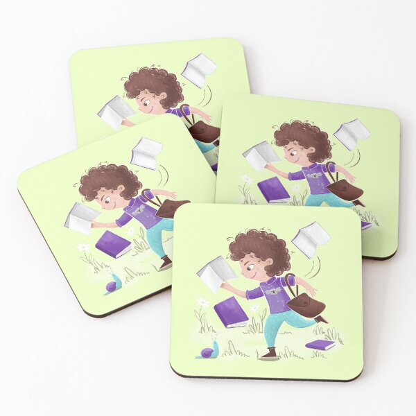 Item preview, Boy running with a book in hand designed and sold by jasmineberry.