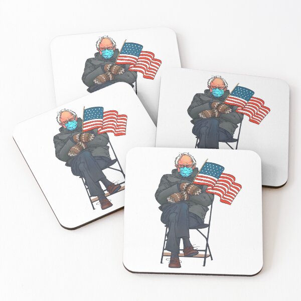 Item preview, Bernie Sanders Mittens Meme Inauguration American Flag  designed and sold by Lukifo-Proper.