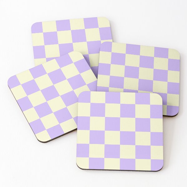 Item preview, Pastel purple and pastel yellow checkered pattern designed and sold by FaruqFront.