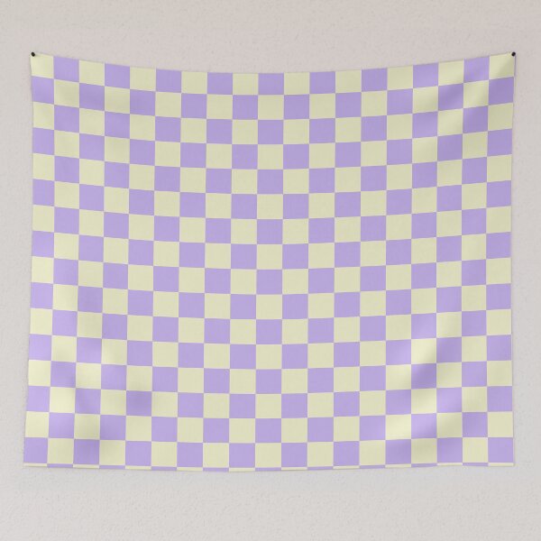 Item preview, Pastel purple and pastel yellow checkered pattern designed and sold by FaruqFront.