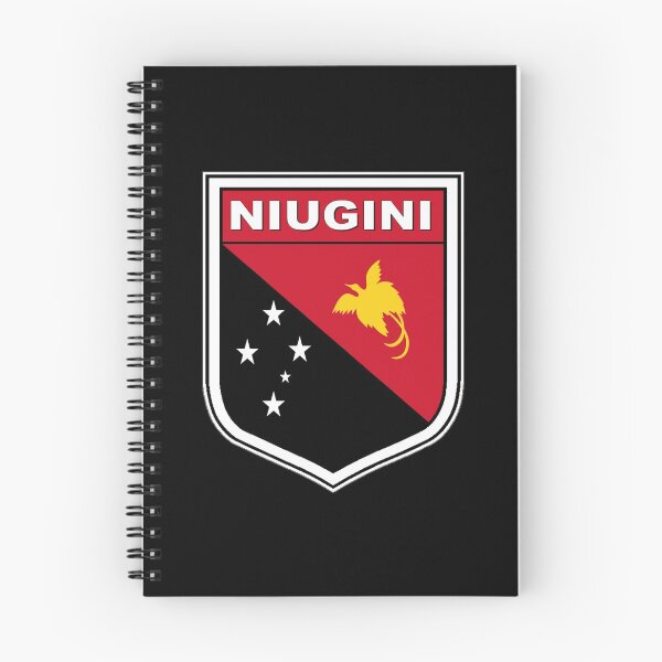Item preview, Nuigini New Guinea flag in shield designed and sold by headpossum.