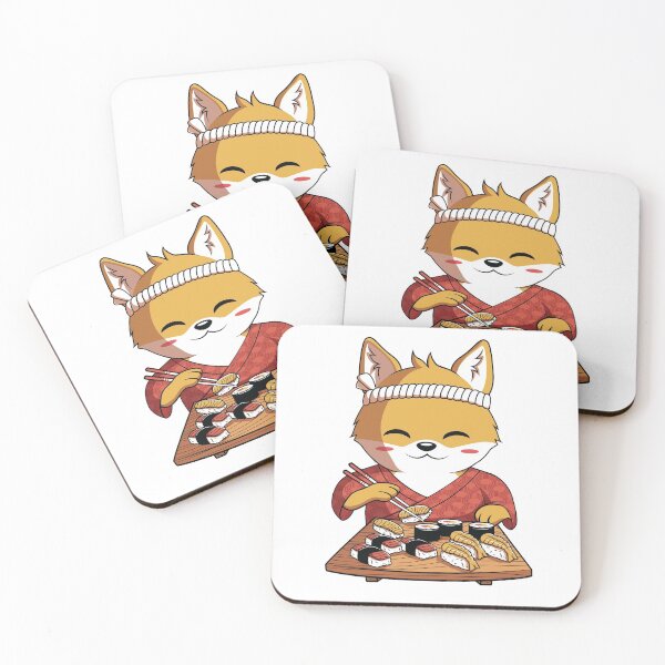 Item preview, Kawaii Fox Japanese Sushi Bar designed and sold by anggoravector.