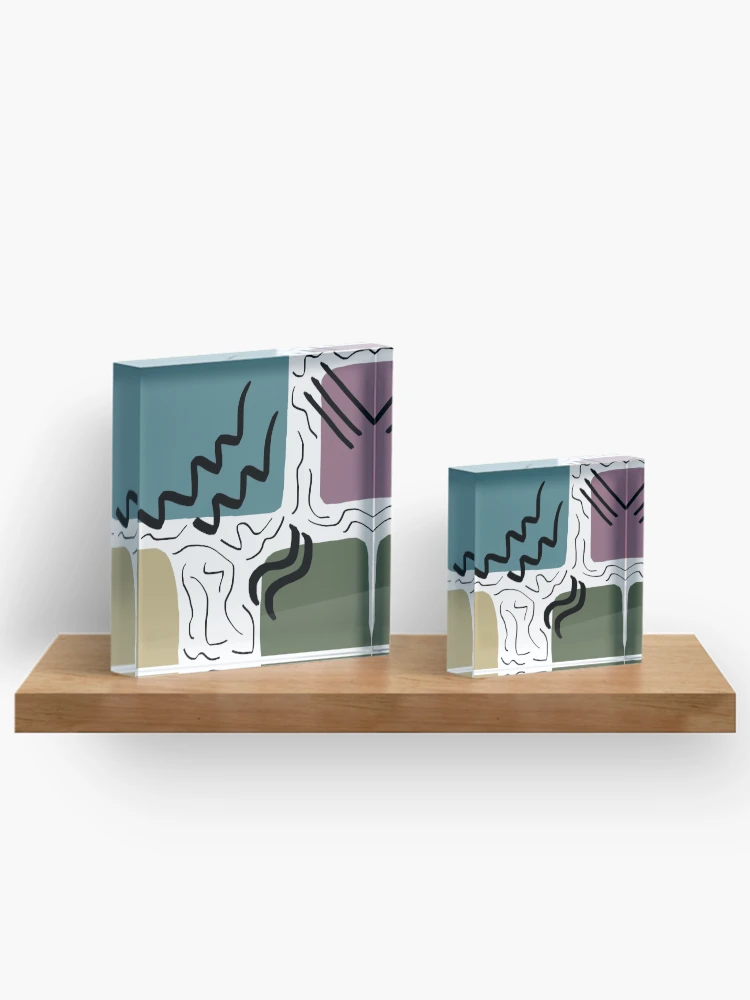 Thumbnail 3 of 5, Acrylic Block, Retro Pattern designed and sold by _InTheGreenhouse.