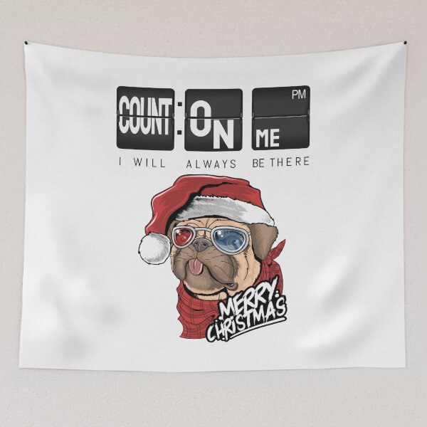 Item preview, Count On Me I Will Always Be There Pug Dog Christmas Style designed and sold by darknessjeff86.