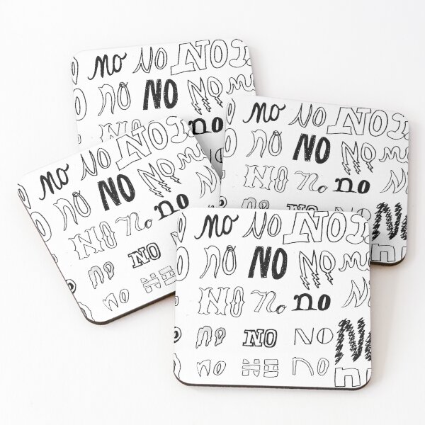 Item preview, “No. Just No. – Blunt Deadpan Sticker for Over It People” designed and sold by Jane Brusetti Illustrates Weird Things.