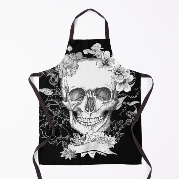 Item preview, Black Skull With Flower designed and sold by M-Carylon.