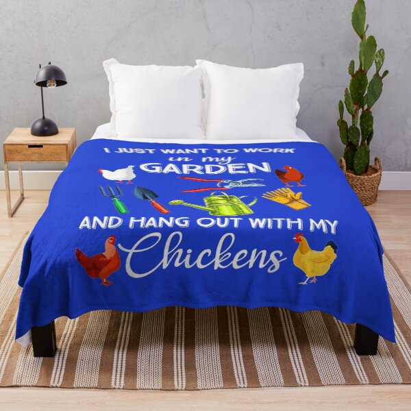 Item preview, I Just Want To Work In My Garden And Hangout With Chickens designed and sold by glenn-designer.