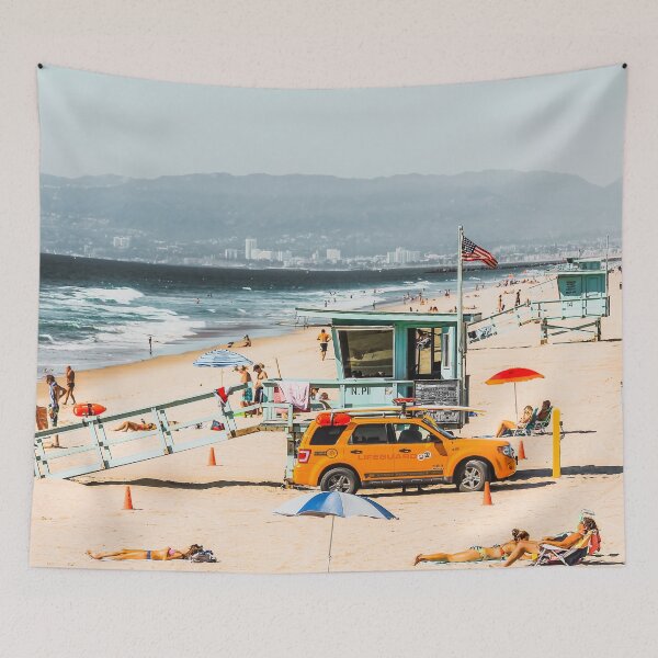 Item preview, sandy beach in summer at Manhattan beach California USA designed and sold by Mrvell.
