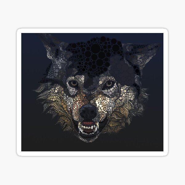 Circlism Wolf Sticker