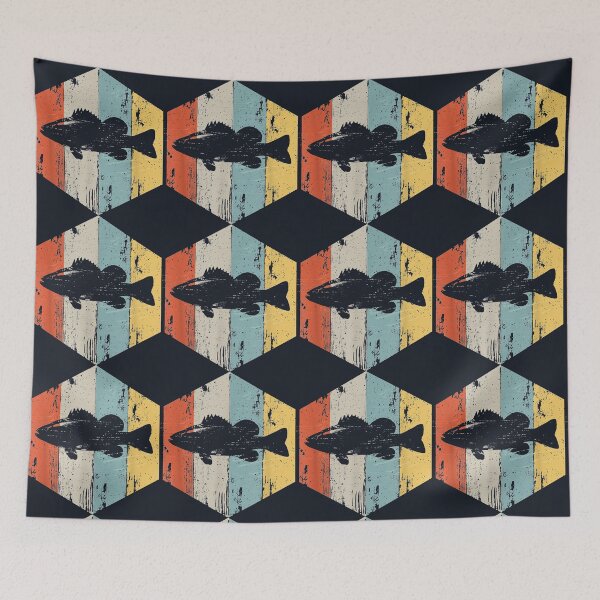 Item preview, Bass fishing vintage retro style designed and sold by linhkaphung.