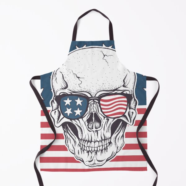 Item preview, Patrioctic Skull wear American USA Flag Glasses designed and sold by M-Carylon.