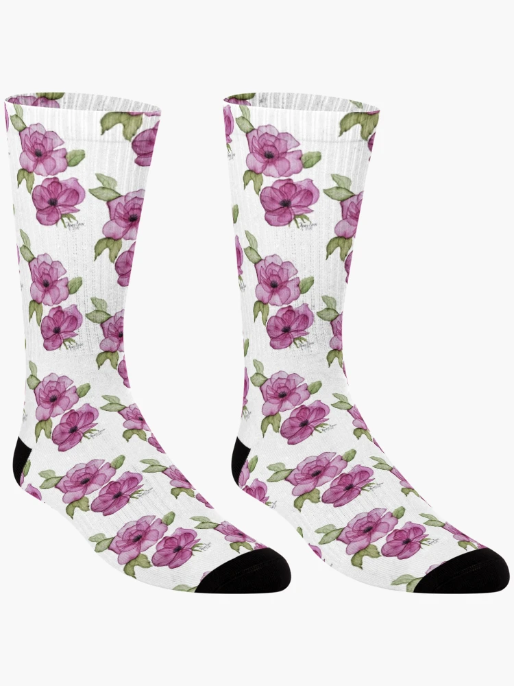 Thumbnail 3 of 5, Socks, Translucent Rose designed and sold by Reneesodyssey.