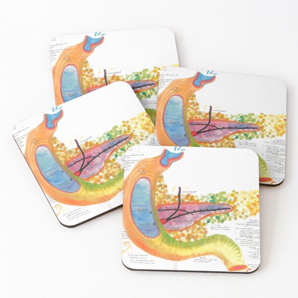 Item preview, Watercolor A&P of the Pancreas designed and sold by dr-duncan.