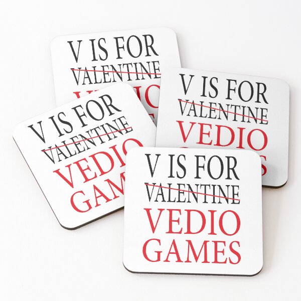 Item preview, v is for video games funny valentines day gamer boy men,gaming lover designed and sold by VAN-DESIGN.