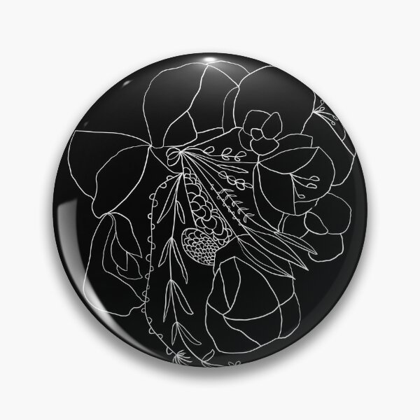 Item preview, Black & White Floral Lines I designed and sold by wallflowerbee.