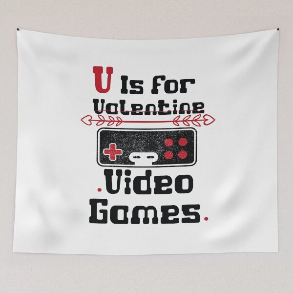 Item preview, v is for video games funny valentines day gamer boy men,gaming lover designed and sold by VAN-DESIGN.