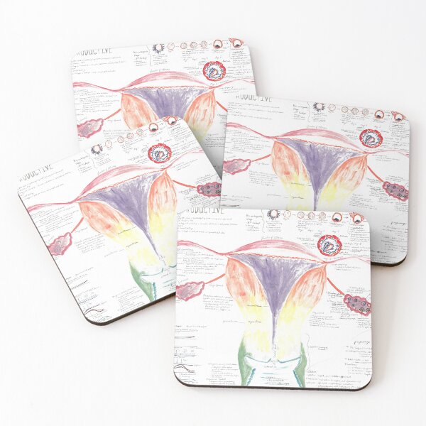 Item preview, Watercolor A&P Female Reproductive System designed and sold by dr-duncan.