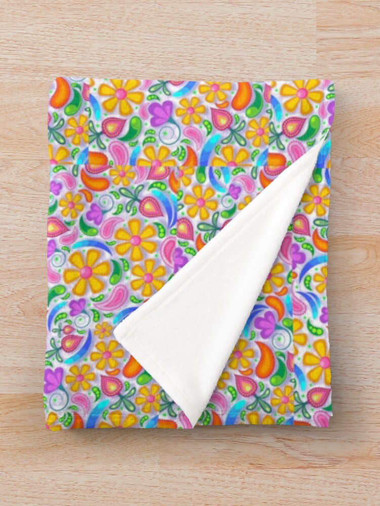Thumbnail 3 of 6, Throw Blanket, Flowers Di designed and sold by Rwadkar.