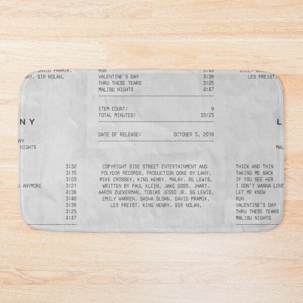 Item preview, Album Receipt - Malibu Nights designed and sold by mitchgraney.