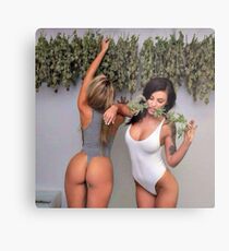 Cannabis Girls Metal Print