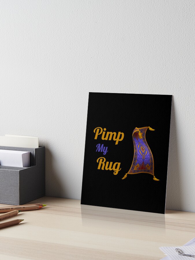 Pimp my rug. Aladdin magic carpet black Sticker for Sale by daguilon