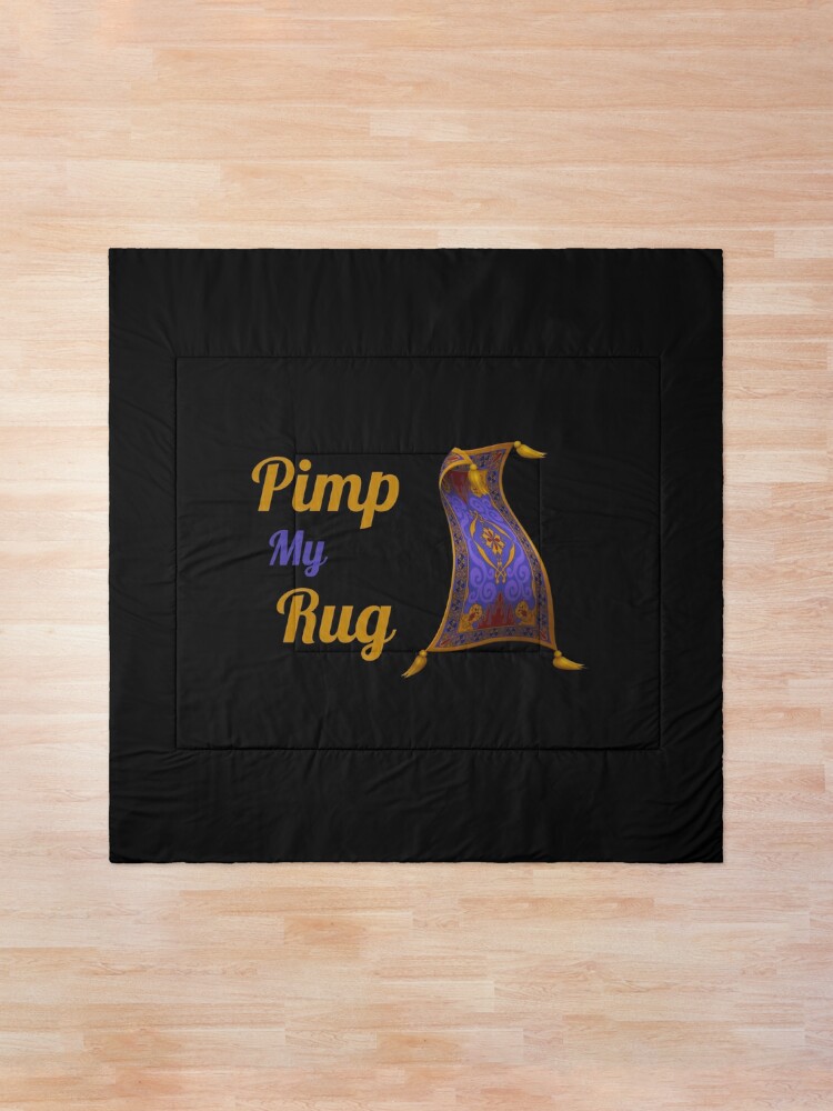 Pimp my rug. Aladdin magic carpet black Sticker for Sale by daguilon