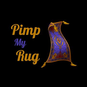 Pimp my rug. Aladdin magic carpet black Sticker for Sale by daguilon