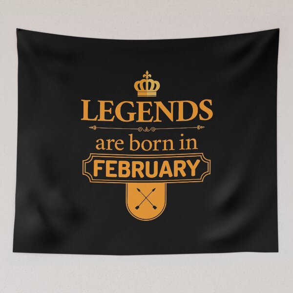 Item preview, Legends Are Born In February | Birthday Gift | designed and sold by Minimalwiz.