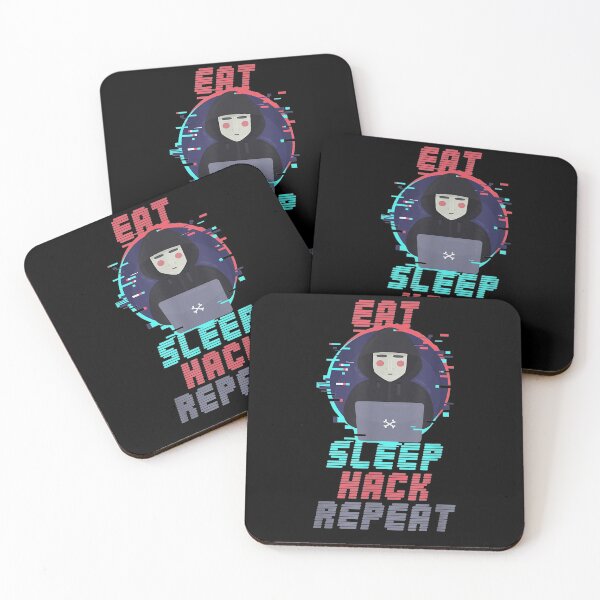 Item preview, Eat Sleep Hack Repeat Cybersecurity Hacking Coding Hacker designed and sold by ralphscruggs.