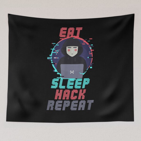 Item preview, Eat Sleep Hack Repeat Cybersecurity Hacking Coding Hacker designed and sold by ralphscruggs.