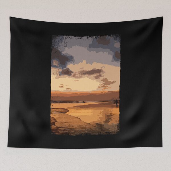Item preview, Clouded Sunset Distressed View Watercolor Landscape designed and sold by Gordon Nelson.