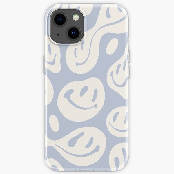 liquid smiley cool blue iPhone Soft Case