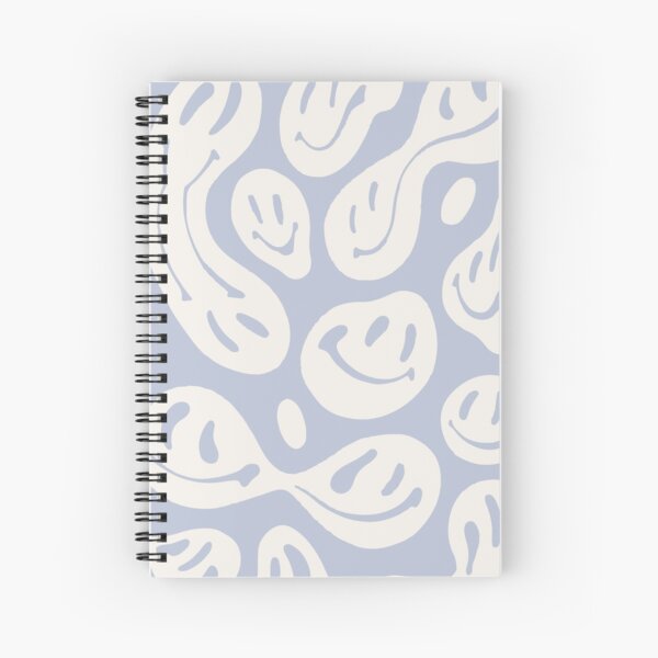 liquid smiley cool blue Spiral Notebook