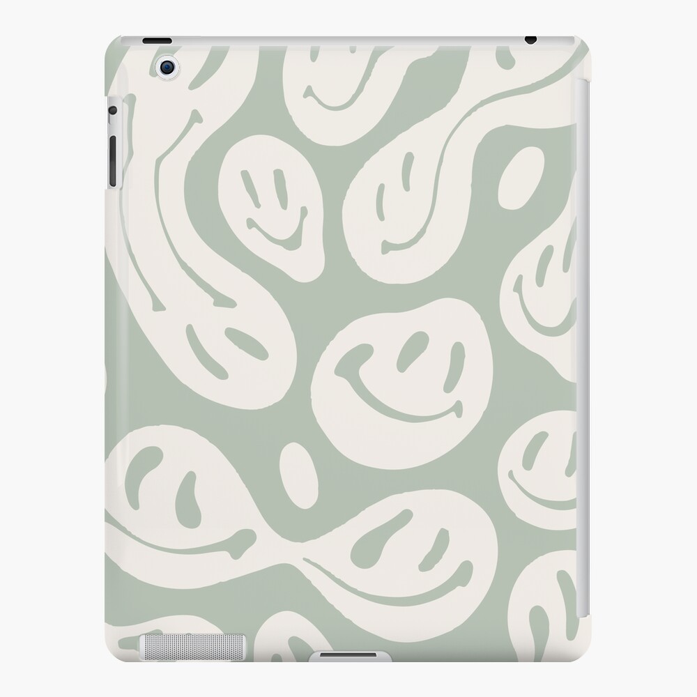 Liquid Smiley Sage Green Ipad Case And Skin For Sale By Selinasherman