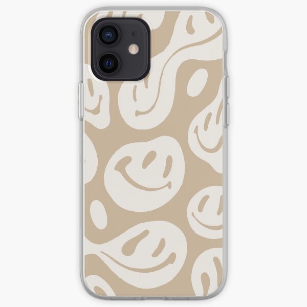 liquid smiley beige iPhone Soft Case