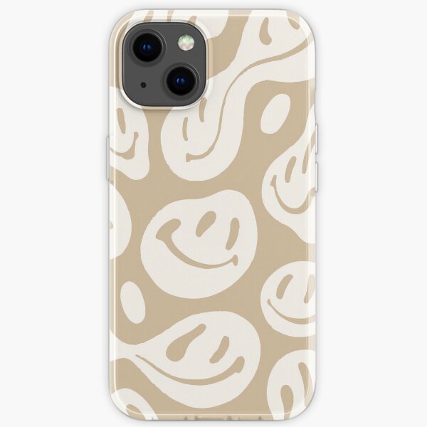 liquid smiley beige iPhone Soft Case
