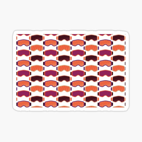 Ski Goggle Pattern Fire Sticker