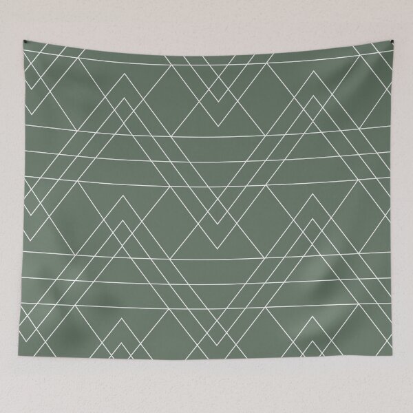 Item preview, Geometric olive green pattern designed and sold by RRdesigned.