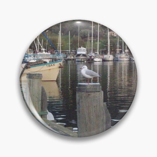 Item preview, Lone Seagull at Oyster Cove Marina, Kettering designed and sold by Eleanor Wylie.