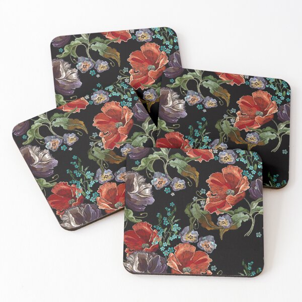 Item preview, Violet flowers and red roses designed and sold by matrioshka.