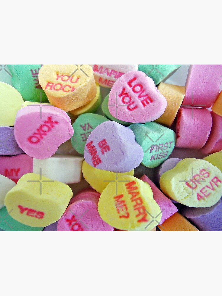 Valentine's Day, Glossy Candy Hearts Patterns, Seamless, s2